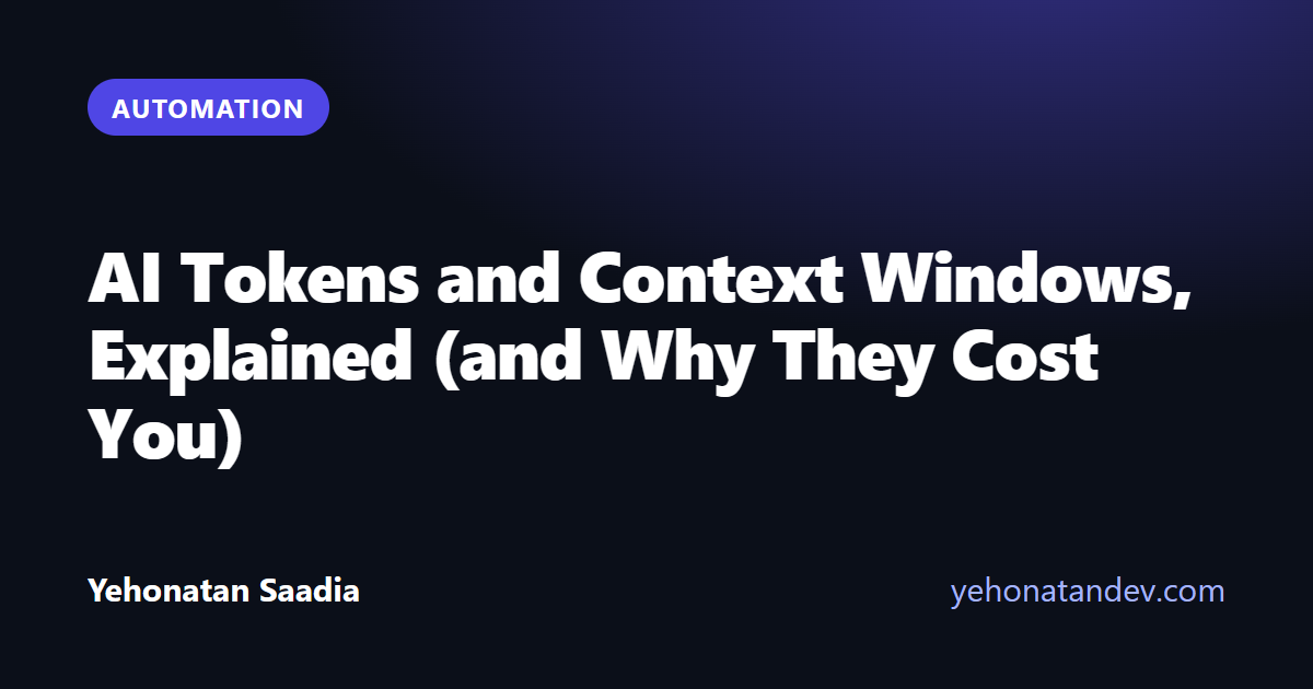 AI Tokens and Context Windows, Explained (and Why They Cost You ...
