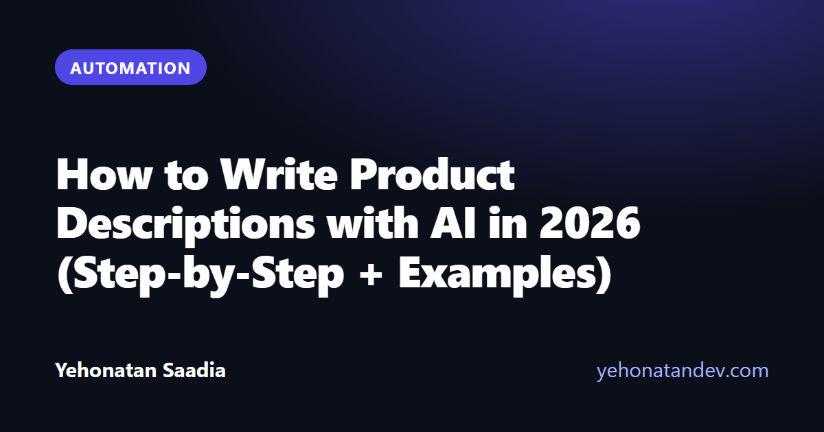 How to Write Product Descriptions with AI in 2026 (Step-by-Step ...